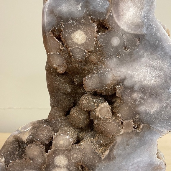 Pink Amethyst druzy slab with customized stand 7.2 LBS